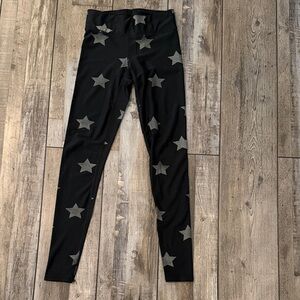 Terez Black Star Patterned Leggings